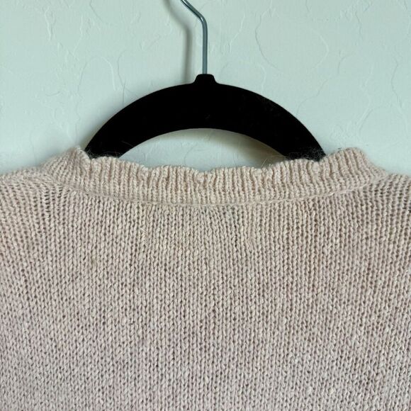 Andrea Gayle Vintage Sm Silk Wool Blend Pink Coquette Pearl Button Up Cardigan - Picture 12 of 16